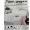 Protectie saltea matlasata impermeabila alba 180x200 cm Deluxe Pucioasa cu elastic