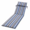 saltea sezlong gradina 60x190 cm pliabila albastru cu perna reglabila si husa detasabila Oxford