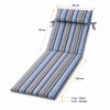 saltea sezlong gradina 60x190 cm pliabila albastru cu perna reglabila si husa detasabila Oxford