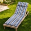 saltea sezlong gradina 60x190 cm pliabila albastru cu perna reglabila si husa detasabila Oxford