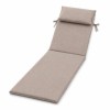 saltea sezlong gradina 60x190 cm pliabila cappuccino cu perna reglabila si husa detasabila Oxford