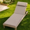 saltea sezlong gradina 60x190 cm pliabila cappuccino cu perna reglabila si husa detasabila Oxford