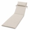 saltea sezlong gradina 60x190 cm pliabila crem cu perna reglabila si husa detasabila Oxford