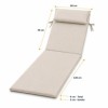 saltea sezlong gradina 60x190 cm pliabila crem cu perna reglabila si husa detasabila Oxford