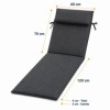 saltea sezlong gradina 60x190 cm pliabila gri melanj cu perna reglabila si husa detasabila Oxford