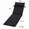 saltea sezlong gradina 60x190 cm pliabila negru cu perna reglabila si husa detasabila Oxford