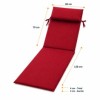 saltea sezlong gradina 60x190 cm pliabila rosu cu perna reglabila si husa detasabila Oxford