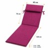 saltea sezlong gradina 60x190 cm pliabila zmeuriu cu perna reglabila si husa detasabila Oxford