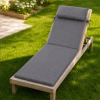 saltea sezlong gradina 60x190 cm pliabila gri cu perna reglabila si husa detasabila Oxford