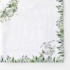 Șervet de masă din bumbac 45x45cm, set 4 bucăți, model Gizmo cu iepurași și frunziș verde, decor festiv pentru masa de Paște