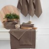 Set 10 prosoape bucatarie Lola maro 40x60 cm bumbac si poliester, in patratele