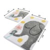 Set 2 covorase baie acril, Alessia Home, Buyuk Fil - Grey