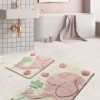 Set 2 covorase baie acril, Alessia Home, Buyuk Fil Pink