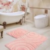 Set 2 covorase baie acril, Alessia Home, Wave Roz Pudra
