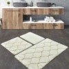 Set 2 covorase baie bumbac, Alessia Home, Infinity - Ecru