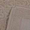 set 2 covorase baie bumbac Alessia Home Piante Bej cu model in relief si verso textil finisat
