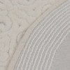 set 2 covorase baie ovale bumbac Alessia Home Piante Ecru cu model in relief si verso textil finisat