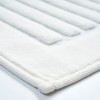Set 2 covorase baie bumbac 100%, model cu linii, Alanur Home, Ecru