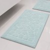 set 2 covorase baie bumbac Parma Verde Menta Tropik Home cu model embosat tip piatra