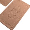 Set 2 covorase baie Tropik Home Elite maro din bumbac cu model embosat