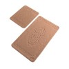 Set 2 covorase baie Tropik Home Elite maro din bumbac cu model embosat