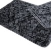 Set 2 covorase baie Tropik Home geometric antracit, din bumbac cu model embosat