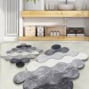 Set 2 covorase baie dreptunghiulare, Chilai Home, Circle Gri