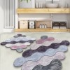 Set 2 covorase baie dreptunghiulare, Chilai Home, Circle Purple