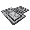 Set 2 covorase baie dreptunghiulare, Chilai Home, Marmor Black