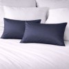 Set 2 fete de perna albastre 50x70 cm din bumbac satinat First Choice Satin