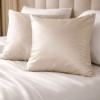 Set 2 fete de perna bej 70x70 cm din bumbac satinat First Choice Satin