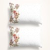 Set 2 fete de perna Craciun Tisa 50x70cm din bumbac 100% cu crengute si stele aurii