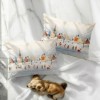 Set 2 fete de perna craciun joy bumbac 100% 50x70cm cu peisaj de iarna
