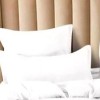 Set 2 fete de perna percale 65x65 cm, alb, fara margine