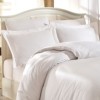 Set 2 fete perna bumbac satinat 50x70cm,Nazenin Home,Line Alb