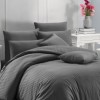 Set 2 fete perna bumbac satinat50x70cm,Nazenin Home,Line Antracit
