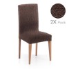 Set 2 huse scaun bielastice Premium ROC 40–50 cm maro C/7 - fixare perfectă și aspect modern
