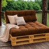 Set perne paleti gradina maro saltea spatar canapea