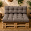 set 2 perne paleti maro deschis cu sezut 80x120 cm si spatar 45x120 cm