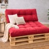 Set perne paleti gradina rosu saltea spatar canapea