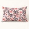 Set 2 piese Joly Ecru floral cu flori roz somon si gri, cearsaf pilota 160x220 cm si fata de perna 50x70 cm