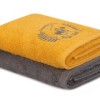 Set 2 prosoape 50x90cm bumbac 100%, BHPC, 402 - Mustard, Dark Grey