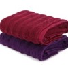 Set 2 prosoape 50x90cm bumbac 100%, BHPC, 406 Purple/Bordo