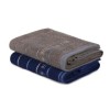 Set 2 prosoape 50x90cm bumbac 100%, BHPC, 407 Gri/Bleumarin