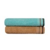 Set 2 prosoape 50x90cm bumbac 100%, BHPC, 408 Bej, Bleu