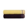 Set 2 prosoape 50x90cm bumbac 100%, BHPC, 408 Purple, Yellow