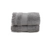 Set 2 prosoape 50x90cm bumbac 100% gri inchis cu franjuri, Hobby Home, Zeus