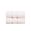 Set 2 prosoape bumbac 100% microcoton crem, Hobby Home cu dungi satinate