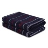 Set 2 prosoape Beverly Hills Polo Club 70x140cm bumbac 100%, bleumarin cu dungi albe și roșii, densitate 480g/mp