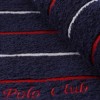 Set 2 prosoape Beverly Hills Polo Club 70x140cm bumbac 100%, bleumarin cu dungi albe și roșii, densitate 480g/mp